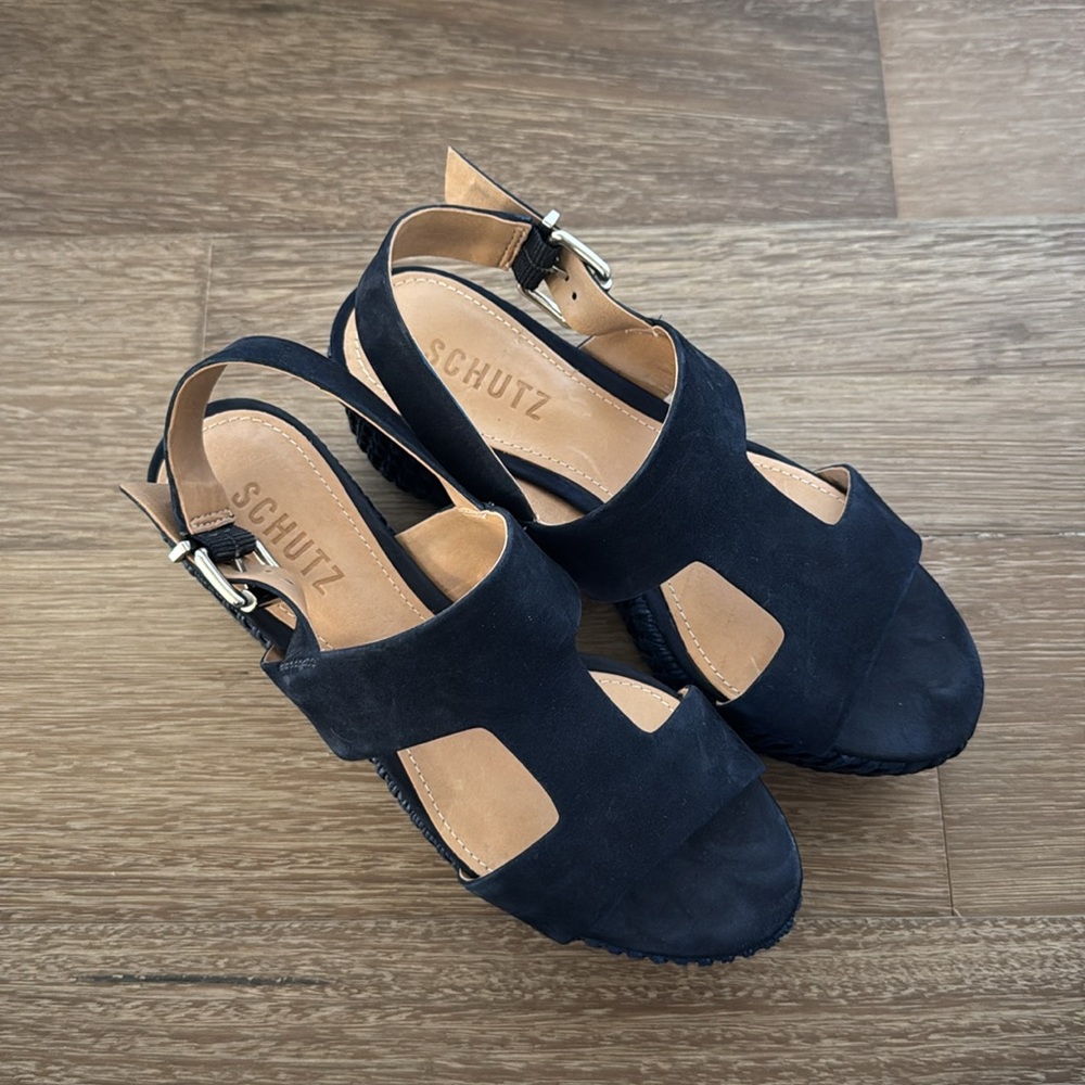 SCHUTZ l Sandal Platform Blue - Picture 3 of 5